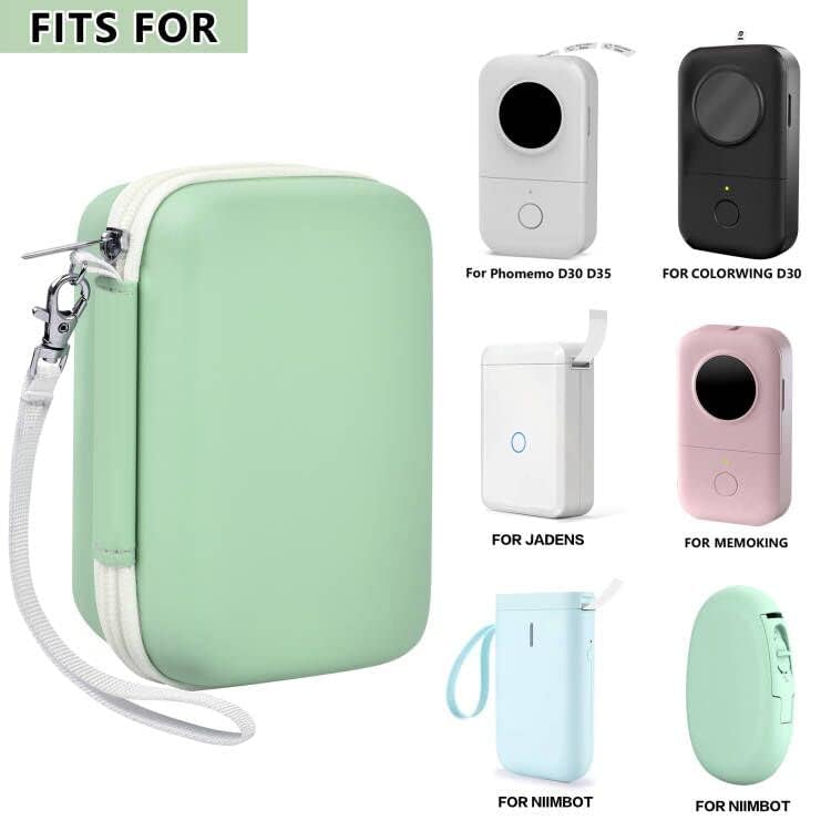 Label Maker Carrying Case Fits Phomemo, NIIMBOT and More– Protective EVA Bag with Mesh Pocket