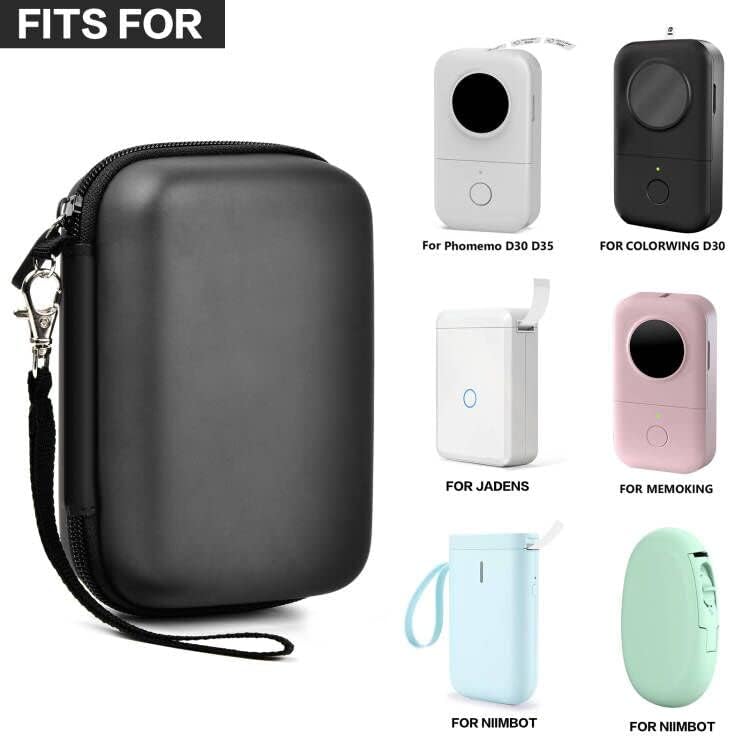 Label Maker Carrying Case Fits Phomemo, NIIMBOT and More– Protective EVA Bag with Mesh Pocket