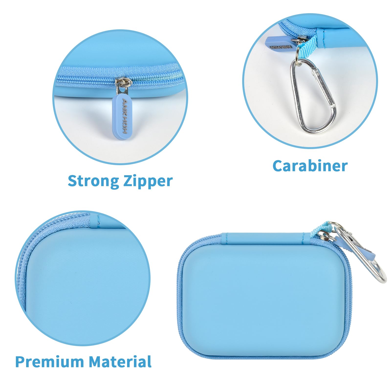 Hard Carrying Case for Crucial X10/X9 Pro Portable SSD–Shockproof External SSD Storage Bag with Mesh Pocket