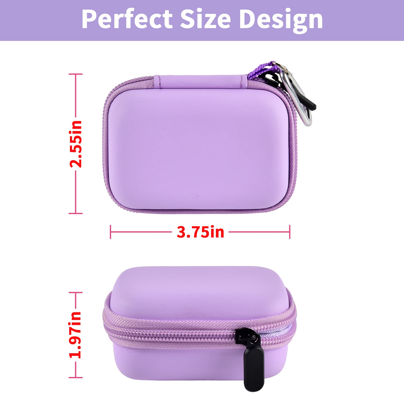 Portable Charger Case for Mini Power Bank, Hard Shell Travel Storage Bag with Cable Pocket