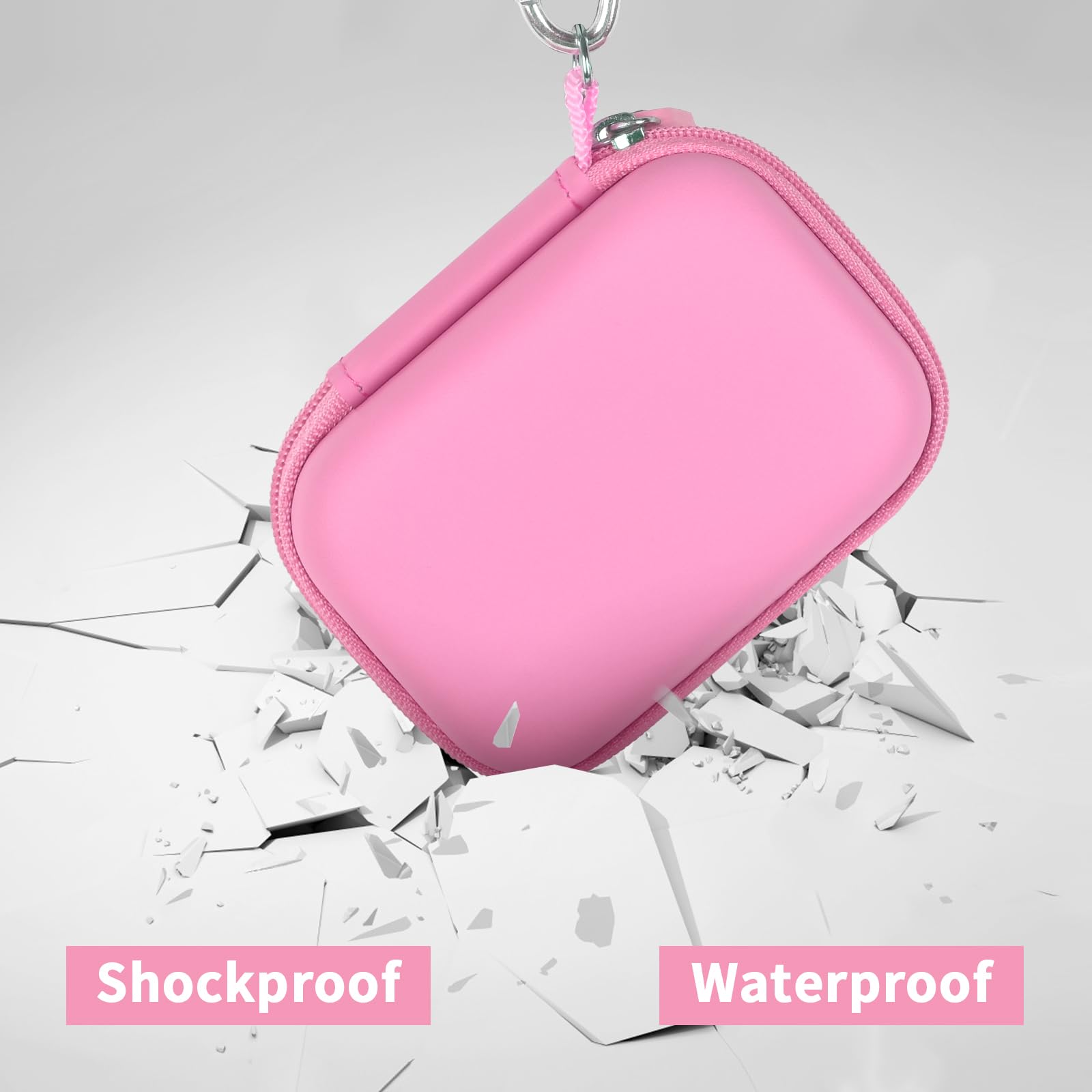Hard Carrying Case for Crucial X10/X9 Pro Portable SSD–Shockproof External SSD Storage Bag with Mesh Pocket