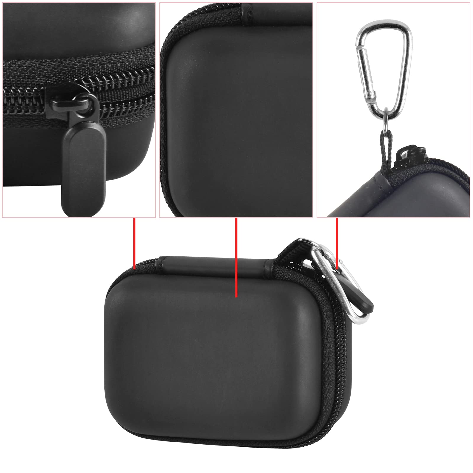 Portable Charger Case for Mini Power Bank, Hard Shell Travel Storage Bag with Cable Pocket