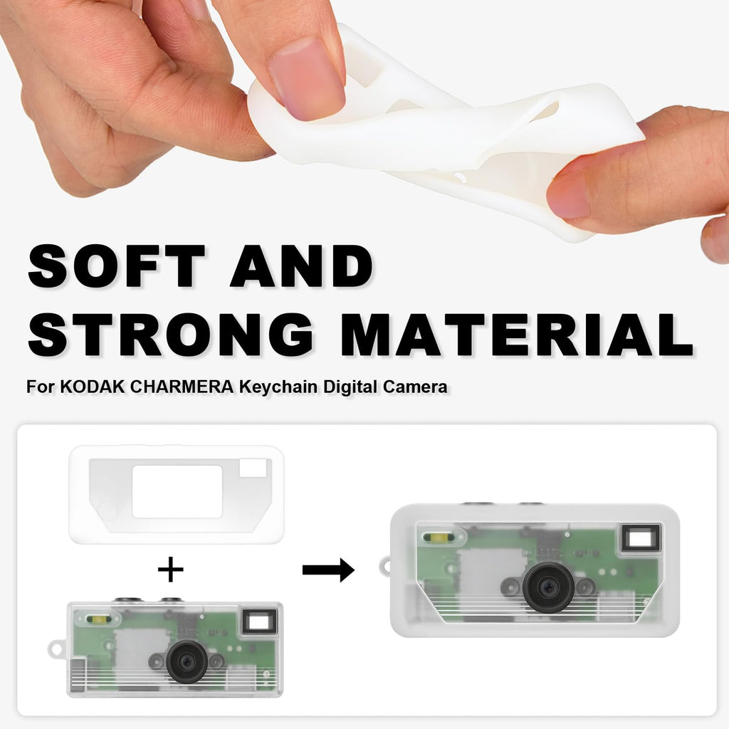 Silicone Case for Kodak Charmera Keychain Camera – Cute Protective Cover for Mini Digital Camera