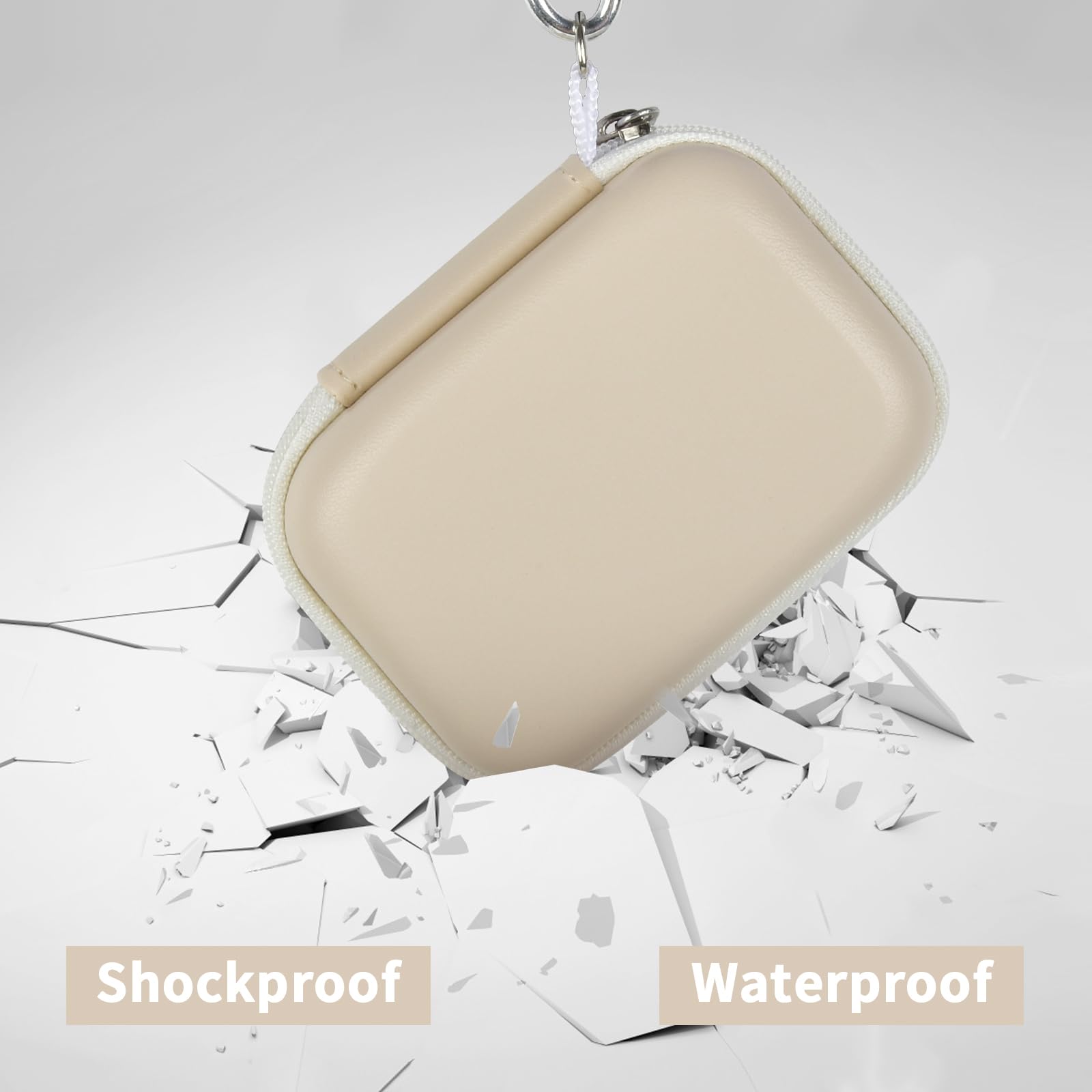 Hard Carrying Case for Crucial X10/X9 Pro Portable SSD–Shockproof External SSD Storage Bag with Mesh Pocket