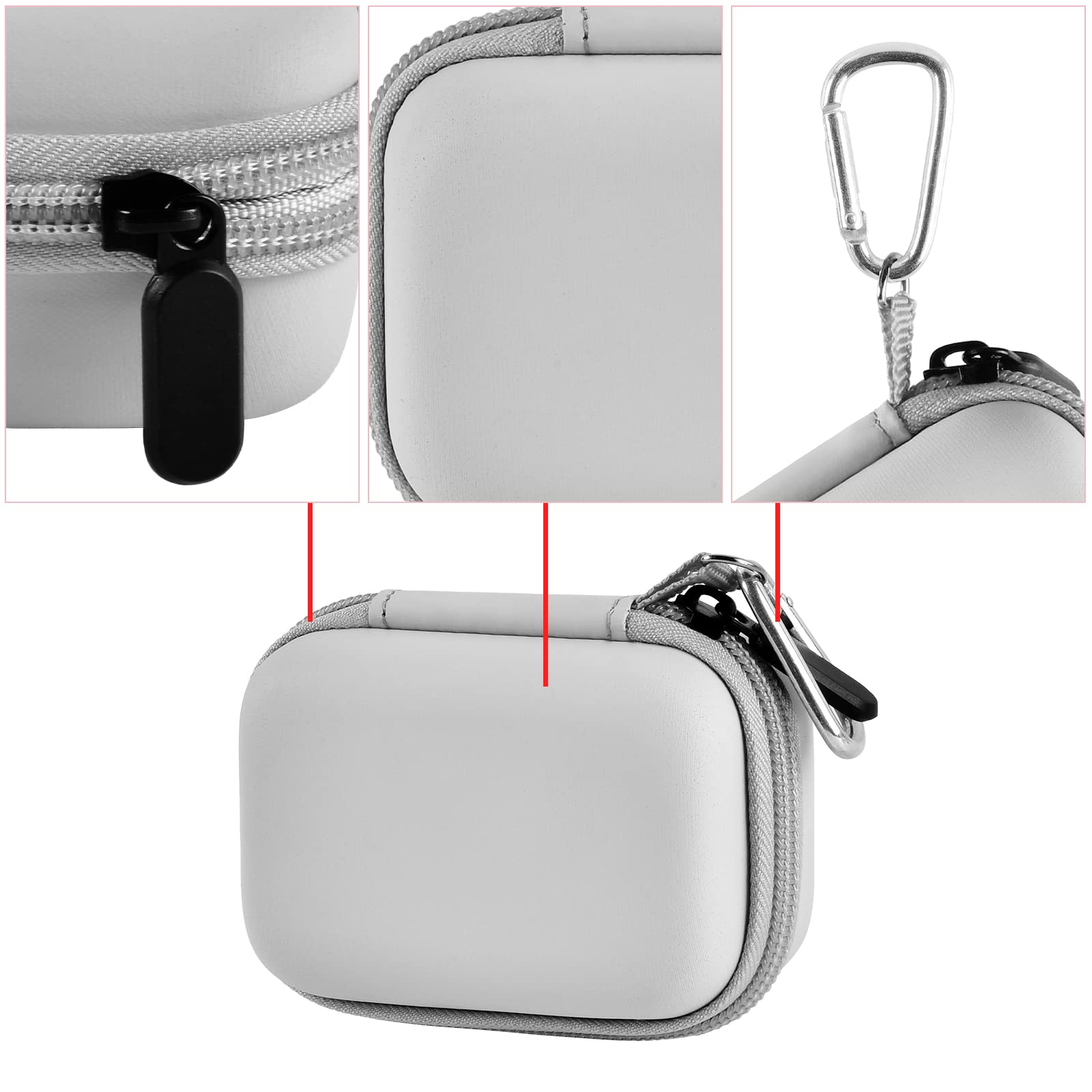 Portable Charger Case for Mini Power Bank, Hard Shell Travel Storage Bag with Cable Pocket