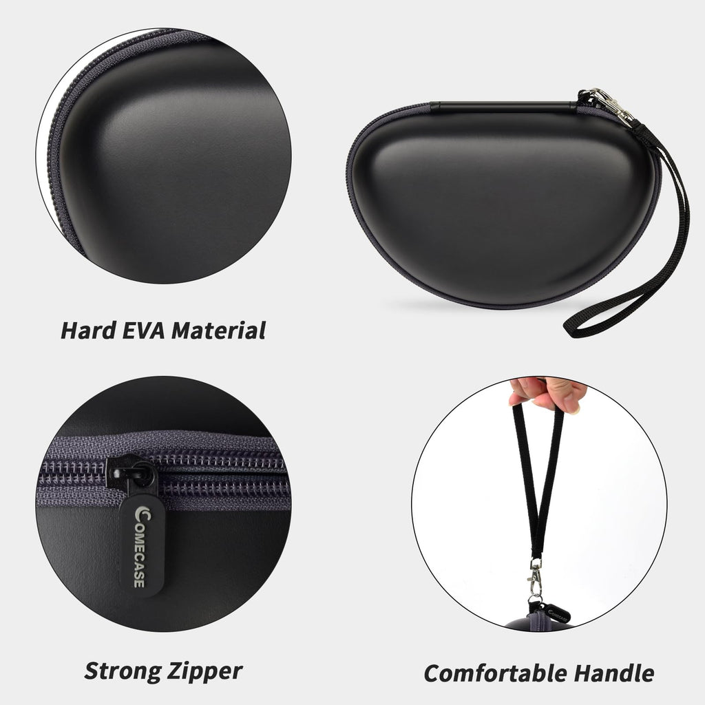 Shockproof Foldable Headphone Travel Case with Mesh Pocket – Compatible with Solo and Studio