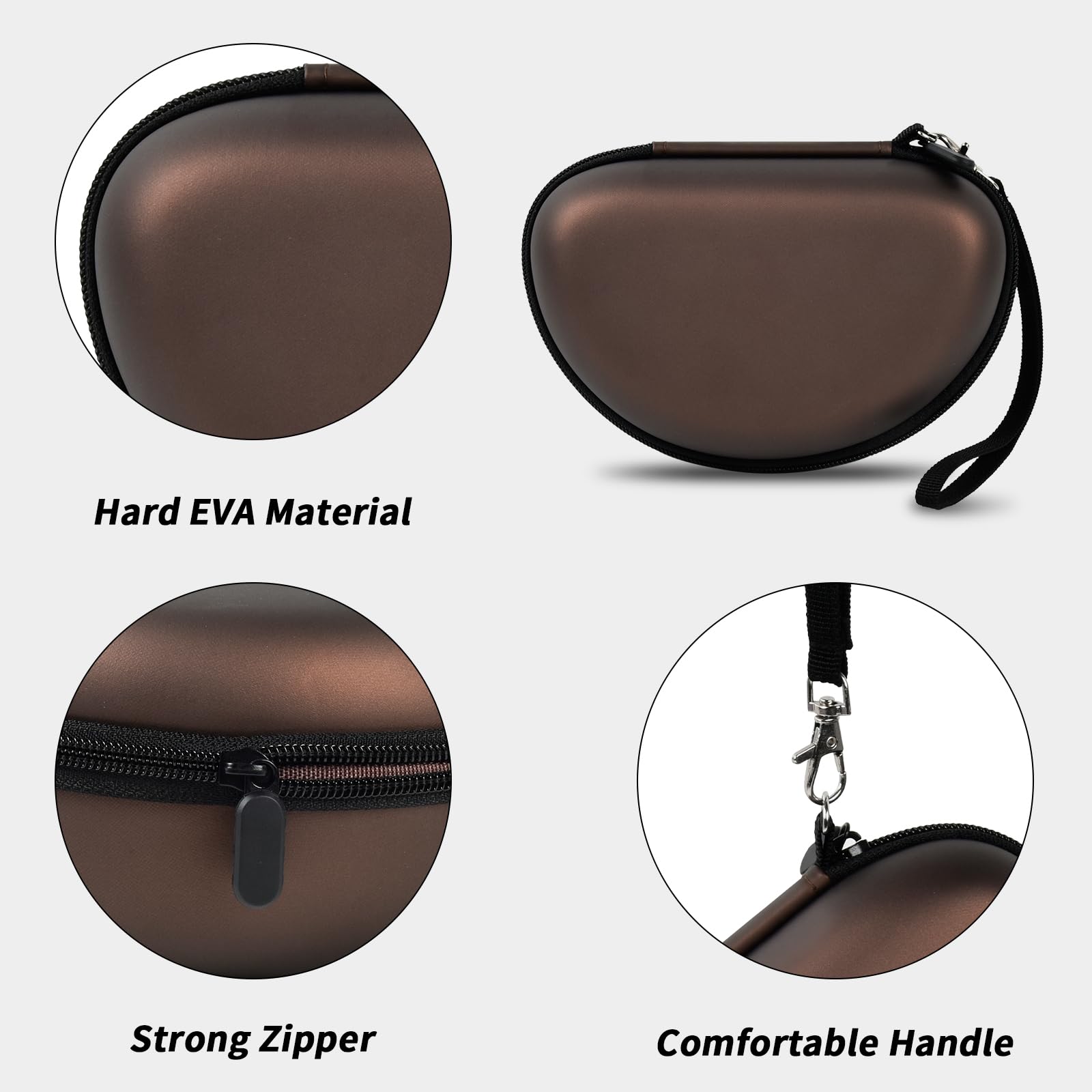 Shockproof Foldable Headphone Travel Case with Mesh Pocket – Compatible with Solo and Studio