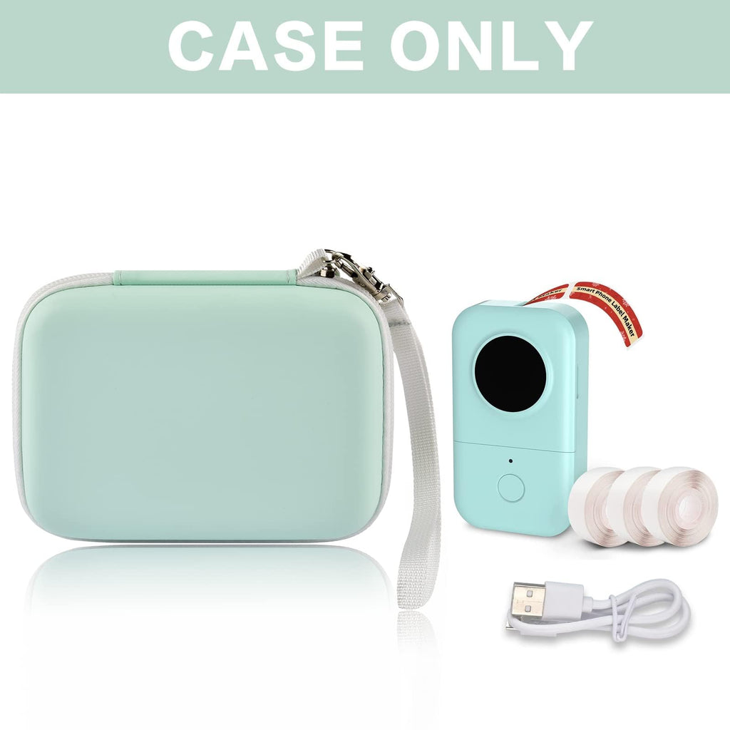 Label Maker Carrying Case Fits Phomemo, NIIMBOT and More– Protective EVA Bag with Mesh Pocket