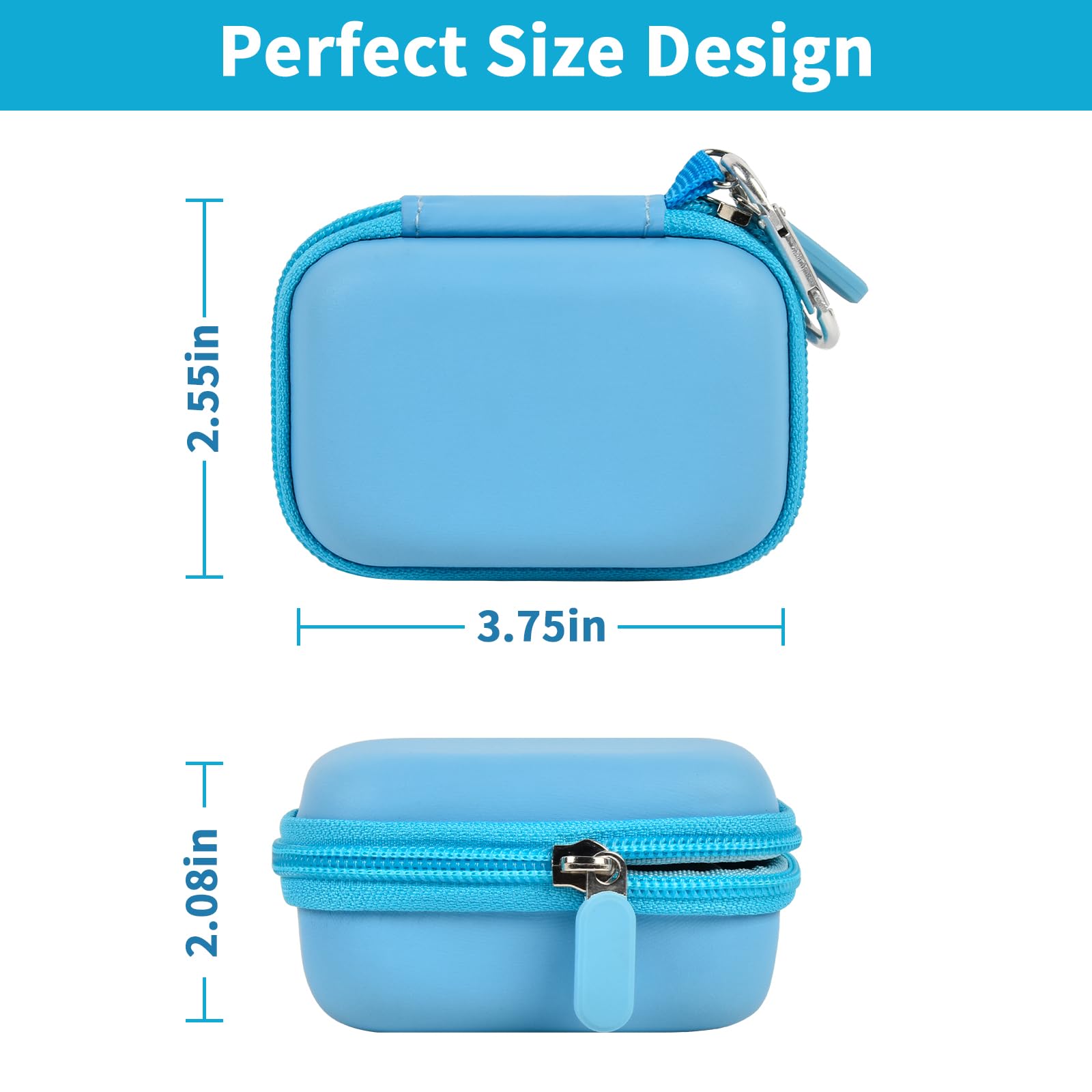 Portable Charger Case for Mini Power Bank, Hard Shell Travel Storage Bag with Cable Pocket