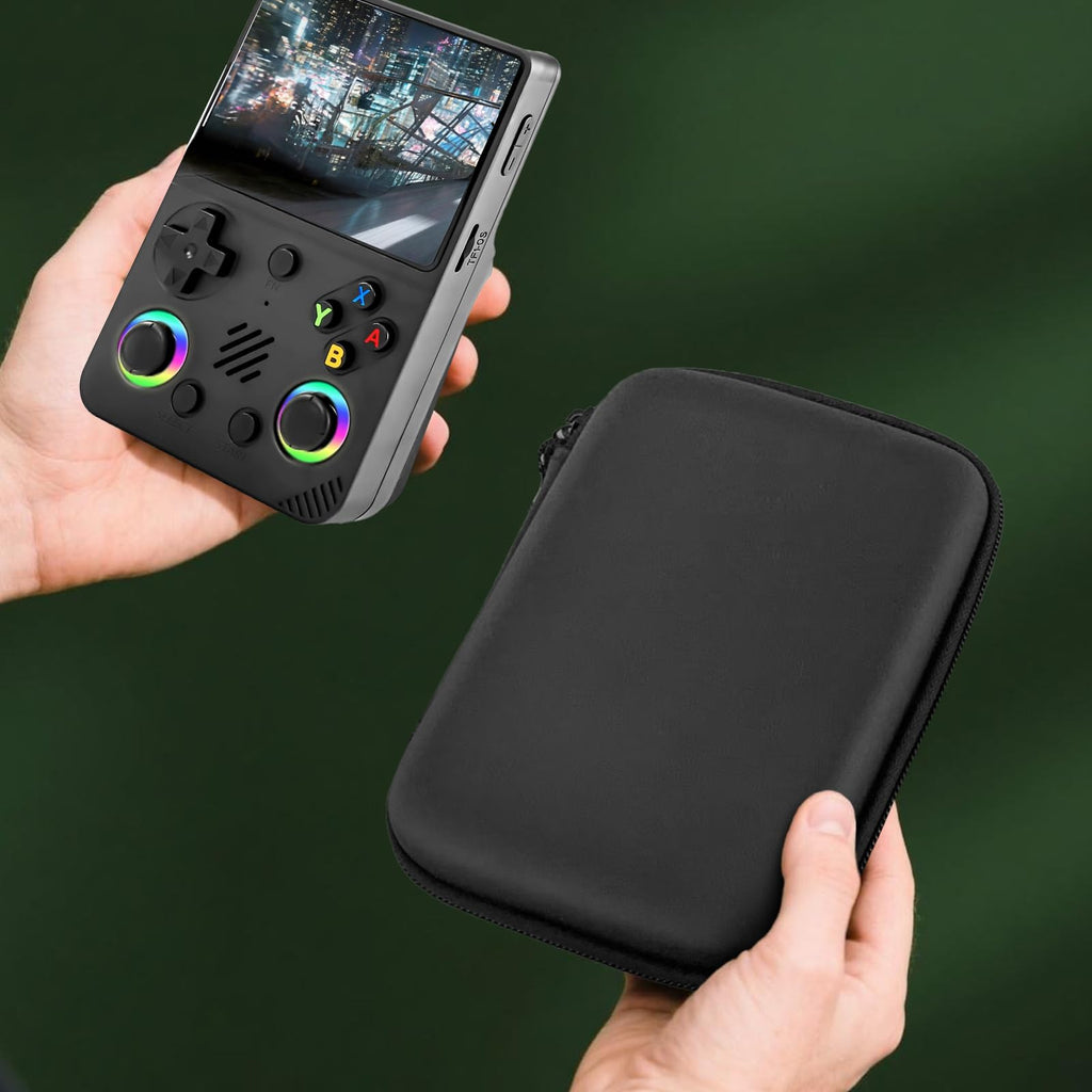 Retro Handheld Console Carrying Case for R36S / RG353V / RG353VS – Shockproof Travel Storage Bag