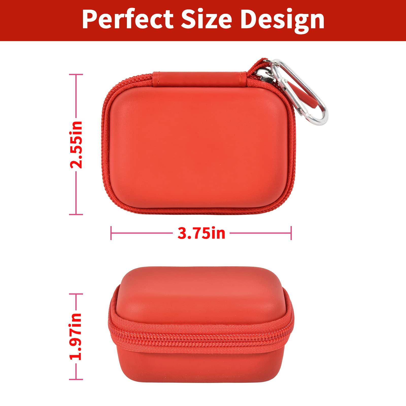 Portable Charger Case for Mini Power Bank, Hard Shell Travel Storage Bag with Cable Pocket