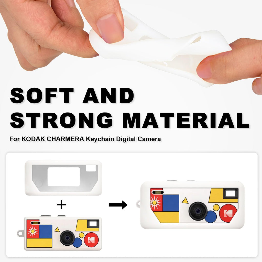 Silicone Case for Kodak Charmera Keychain Camera – Cute Protective Cover for Mini Digital Camera