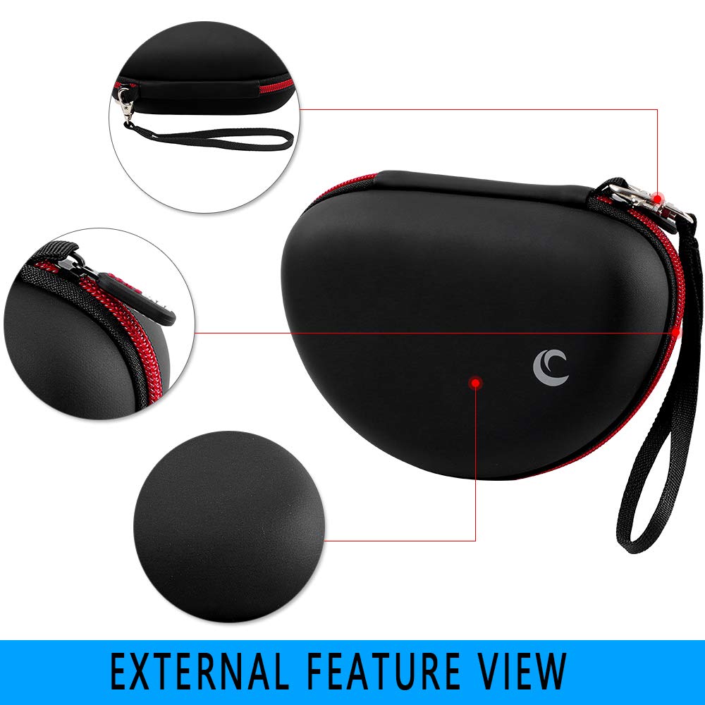 Shockproof Foldable Headphone Travel Case with Mesh Pocket – Compatible with Solo and Studio