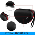 Shockproof Foldable Headphone Travel Case with Mesh Pocket – Compatible with Solo and Studio