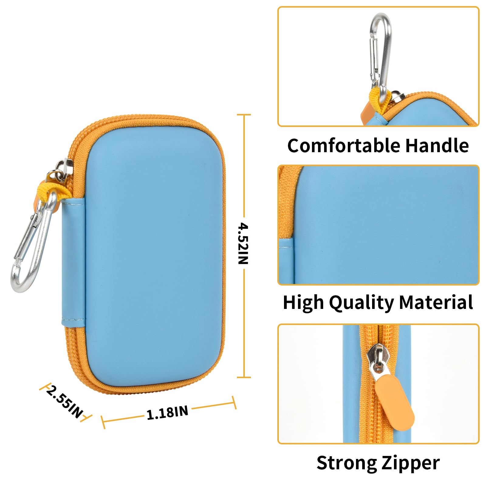 Portable SSD Case for SanDisk Extreme And Extreme PRO, Hard Shell Travel Storage  with SD Card Holder