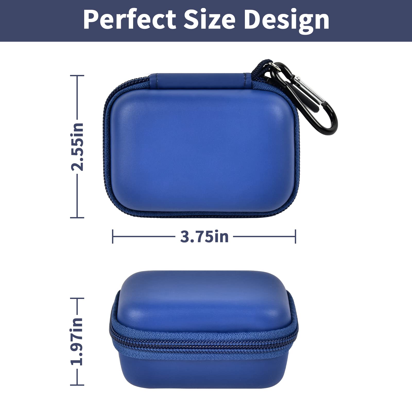 Portable Charger Case for Mini Power Bank, Hard Shell Travel Storage Bag with Cable Pocket