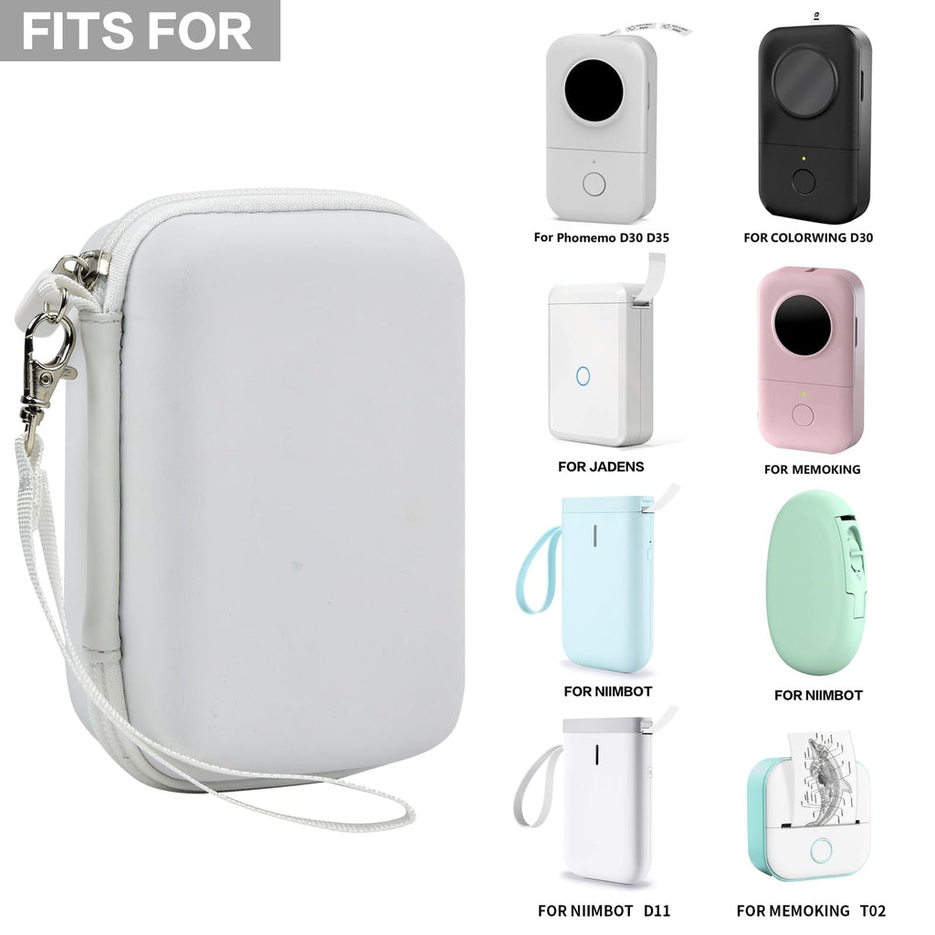 Label Maker Carrying Case Fits Phomemo, NIIMBOT and More– Protective EVA Bag with Mesh Pocket