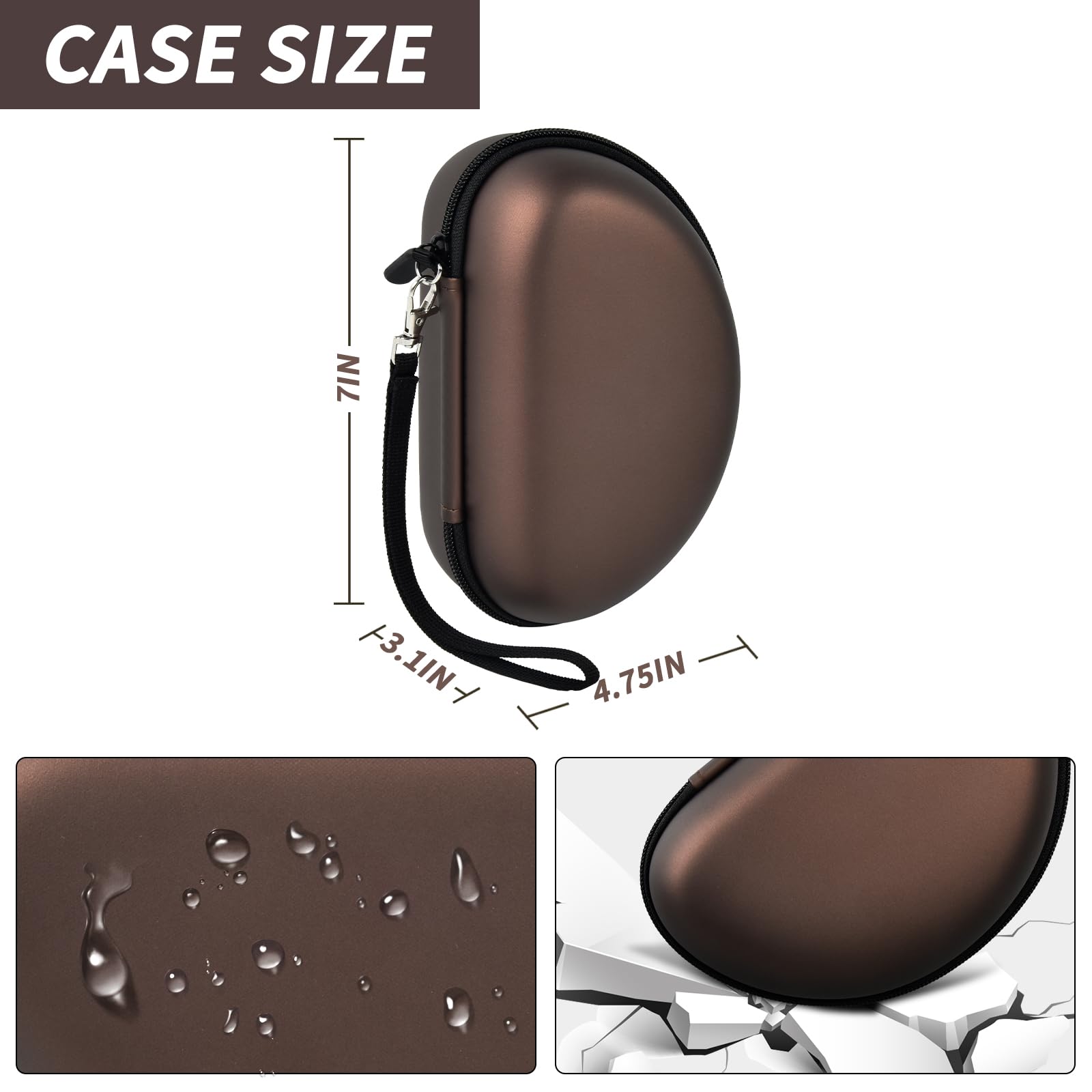 Shockproof Foldable Headphone Travel Case with Mesh Pocket – Compatible with Solo and Studio