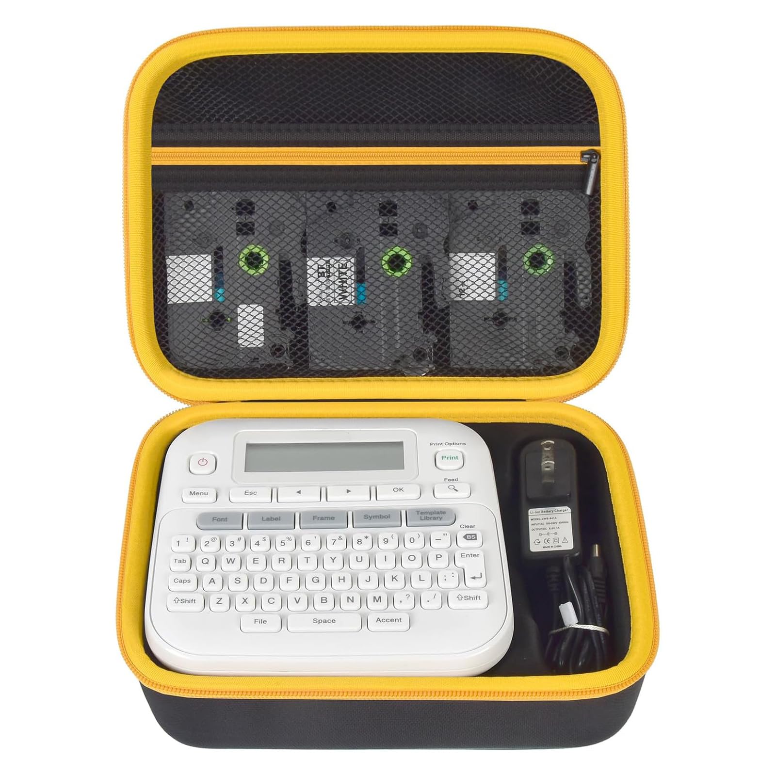 Portable Label Maker Case for P-Touch PTD220/210–Storage Organizer for Tapes and Accessories