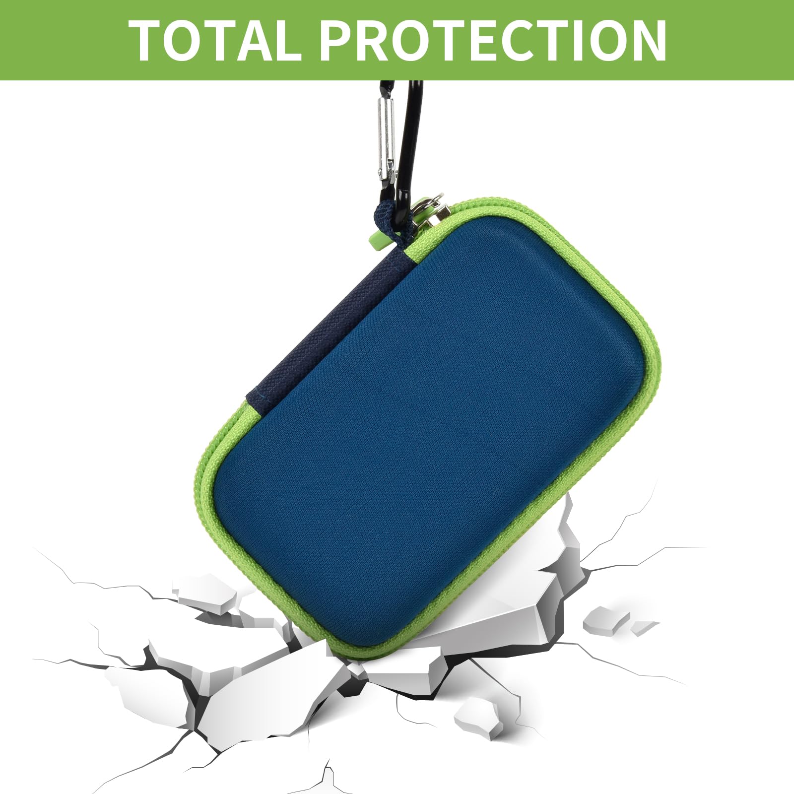 Portable SSD Case for SanDisk Extreme And Extreme PRO, Hard Shell Travel Storage  with SD Card Holder