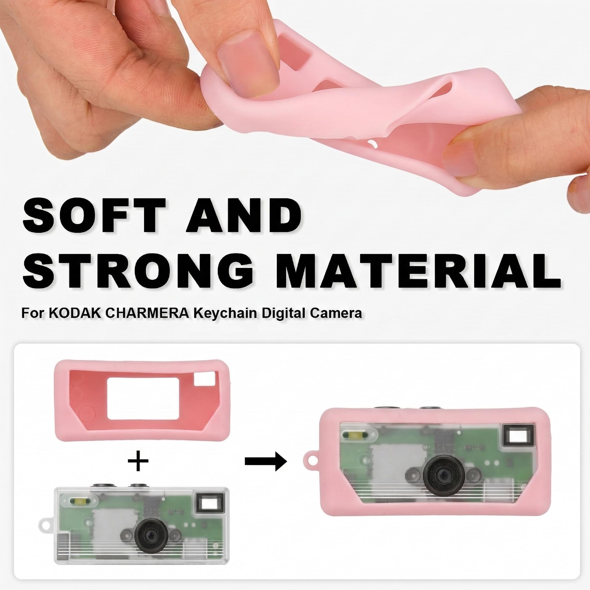 Silicone Case for Kodak Charmera Keychain Camera – Cute Protective Cover for Mini Digital Camera