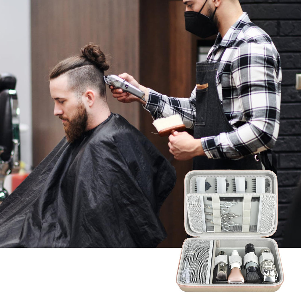 Professional Hair Clipper Travel Case – Portable Barber Organizer for Clippers, Guards and Grooming Tools
