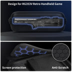 Retro Handheld Console Carrying Case for R36S / RG353V / RG353VS – Shockproof Travel Storage Bag