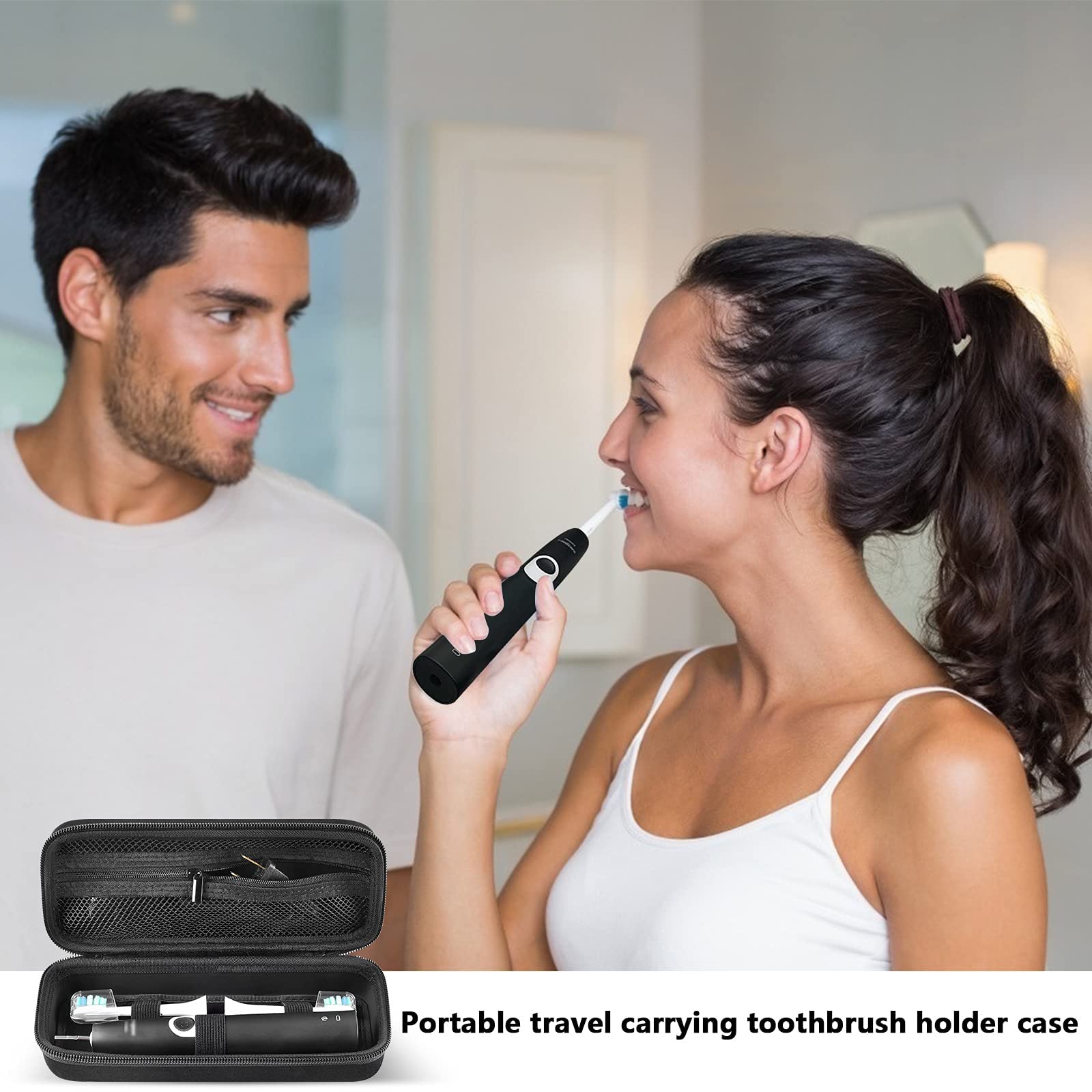Electric Toothbrush Travel Case for Oral-B and Philips Sonicare - Waterproof Holder Bag