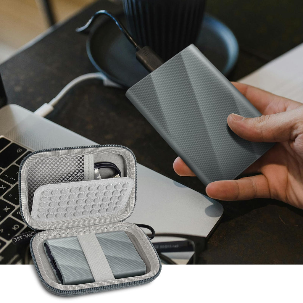 Portable SSD Case and Travel Organizer for 1TB/2TB/4TB Samsung T9/T7 External Drive