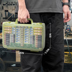 269 Slot Battery Organizer Case with Tester – Heavy Duty Storage Box for AA, AAA, 9V and More