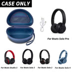 Shockproof Foldable Headphone Travel Case with Mesh Pocket – Compatible with Solo and Studio