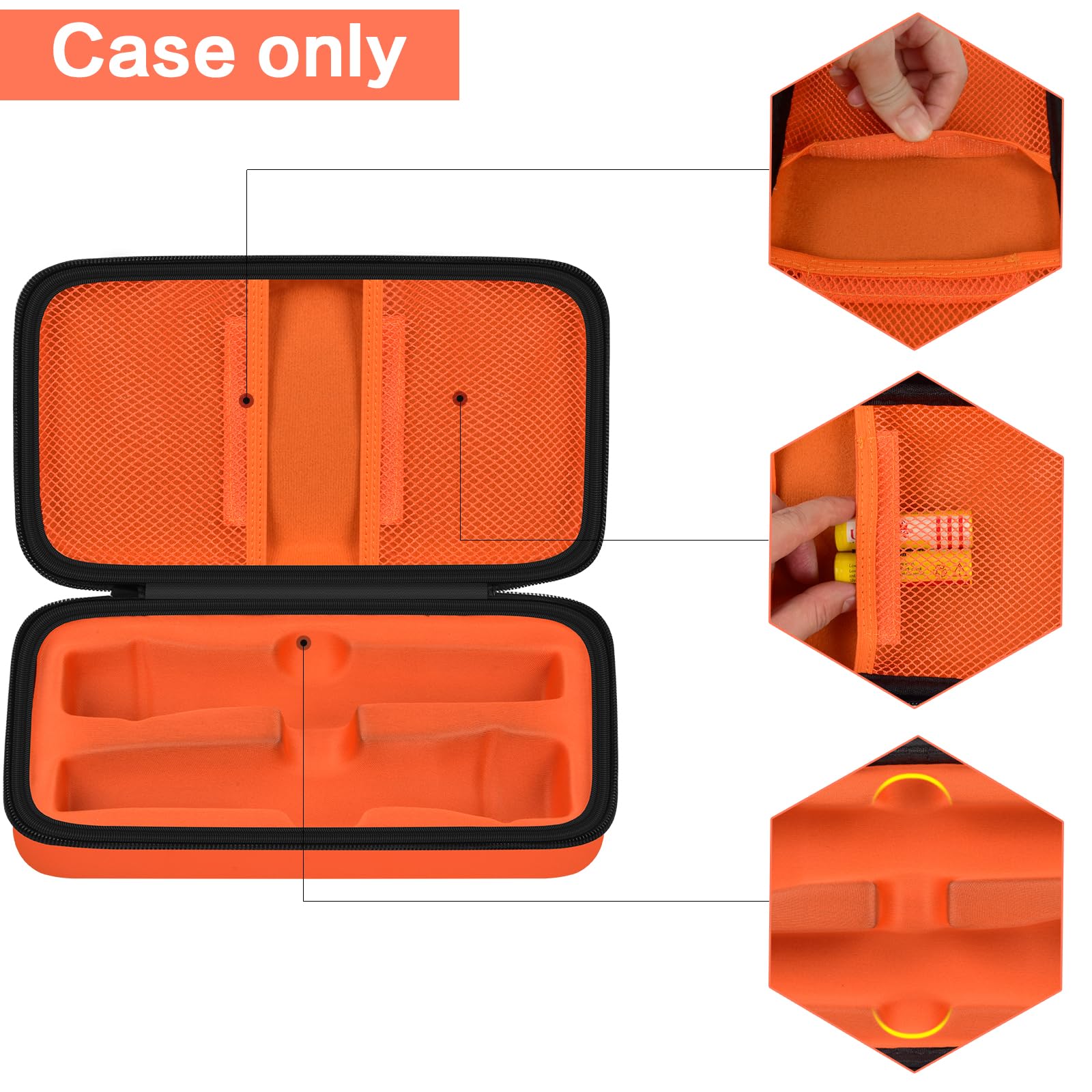 JBL Wireless Microphone Case – Shockproof Hard Shell Travel Bag For Dual Mics and Accessories