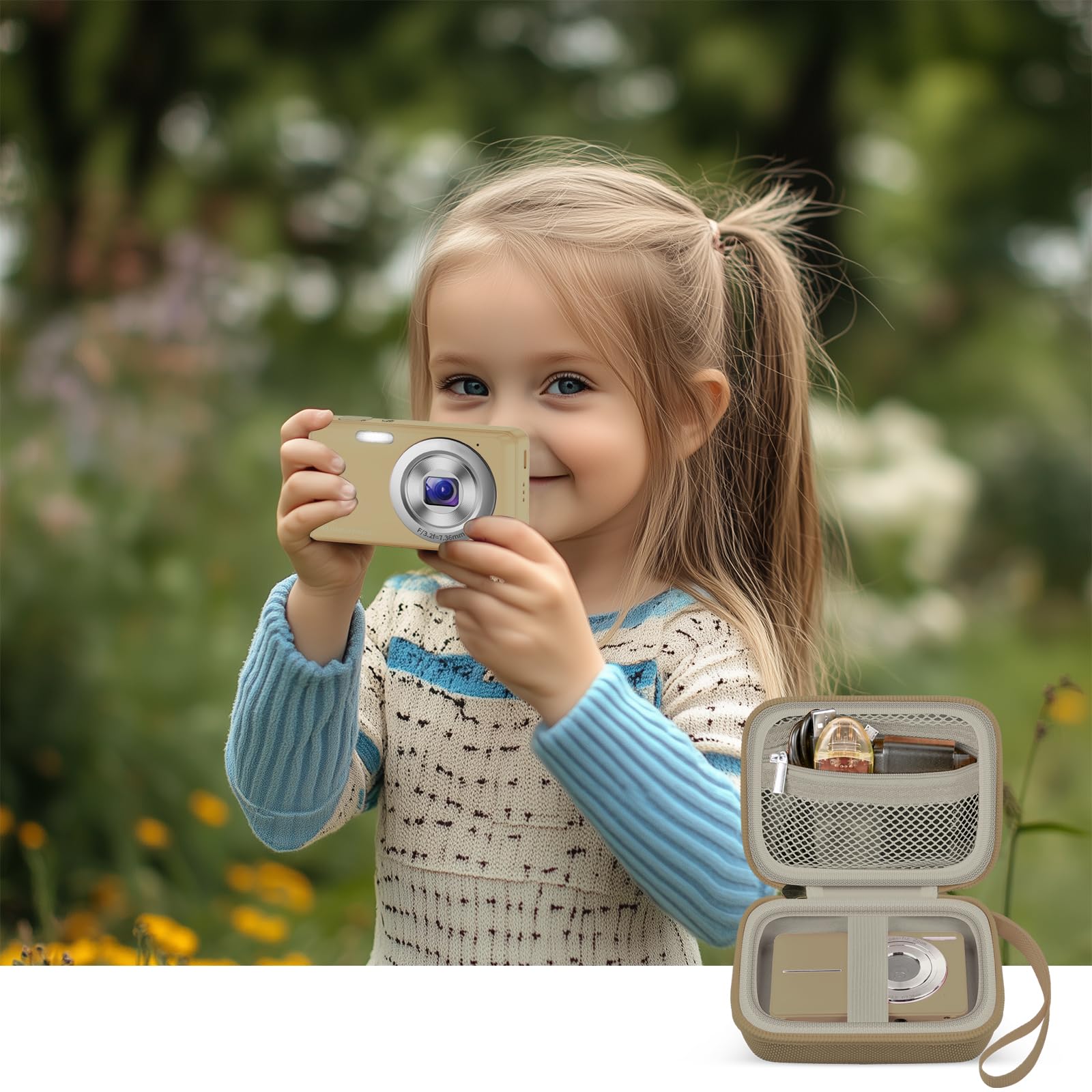 Digital Camera Case For VAHOIALD, Kodak and More | Protective Bag with SD Card Holder
