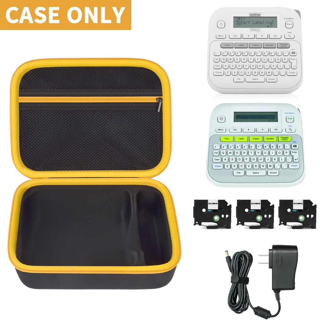 Portable Label Maker Case for P-Touch PTD220/210–Storage Organizer for Tapes and Accessories