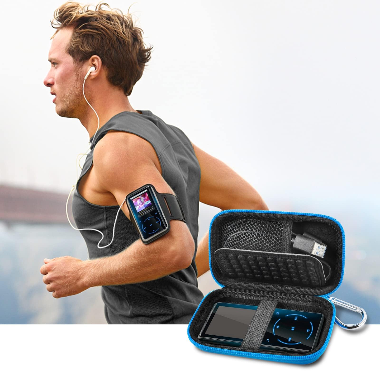 Portable MP3 / MP4 Player Case – Protective Travel Organizer for Music Players and Accessories