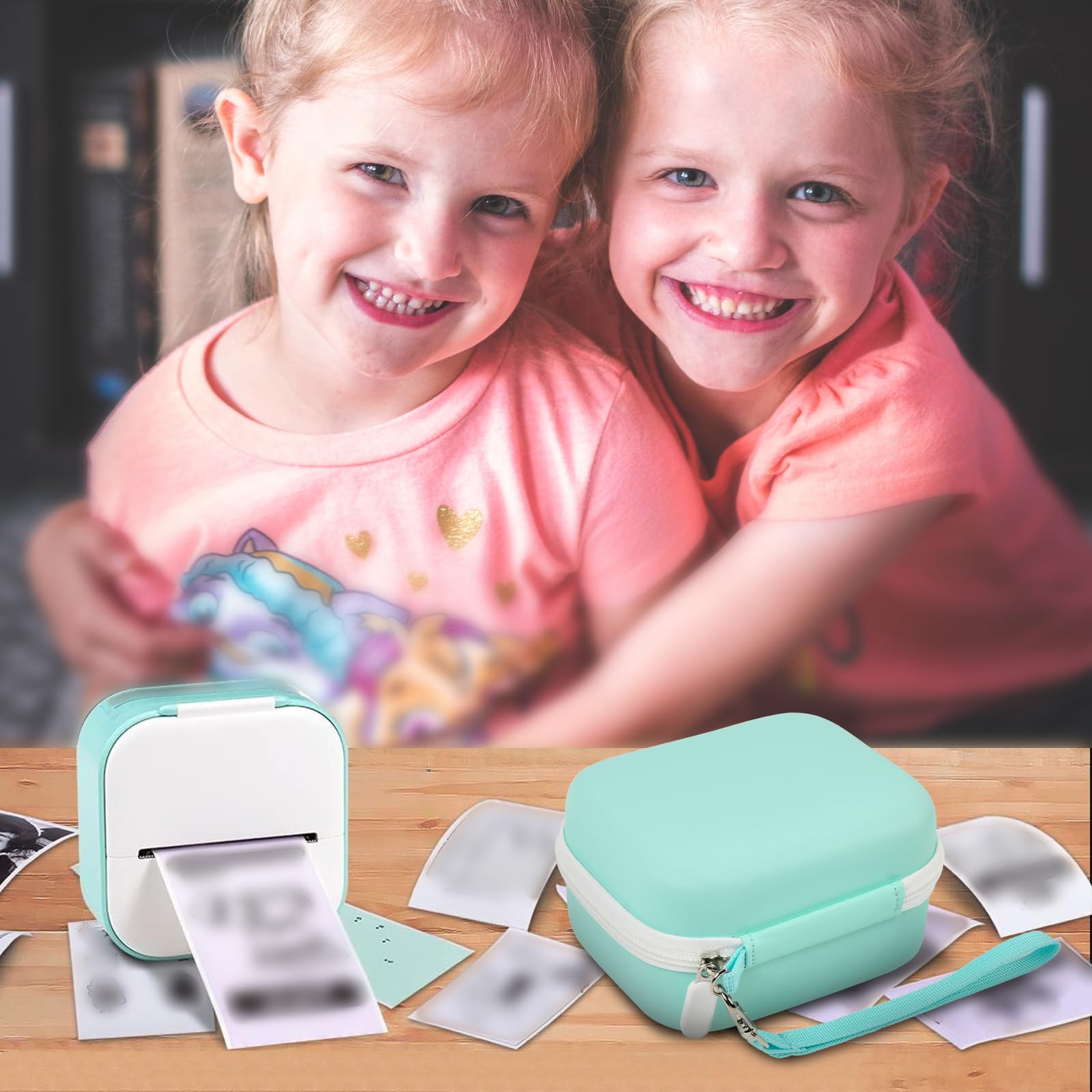 Label Maker Case for Memoking T02 and Phomemo M02 Mini Printer Storage