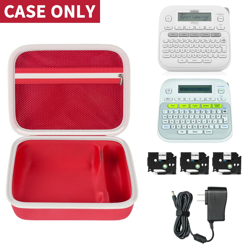 Portable Label Maker Case for P-Touch PTD220/210–Storage Organizer for Tapes and Accessories
