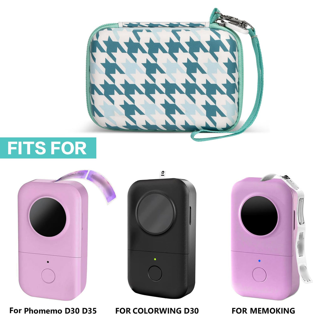 Label Maker Carrying Case Fits Phomemo, NIIMBOT and More– Protective EVA Bag with Mesh Pocket