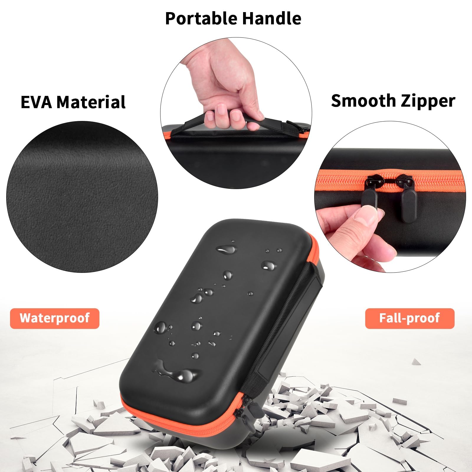 JBL Wireless Microphone Case – Shockproof Hard Shell Travel Bag For Dual Mics and Accessories