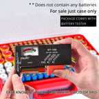 269 Slot Battery Organizer Case with Tester – Heavy Duty Storage Box for AA, AAA, 9V and More