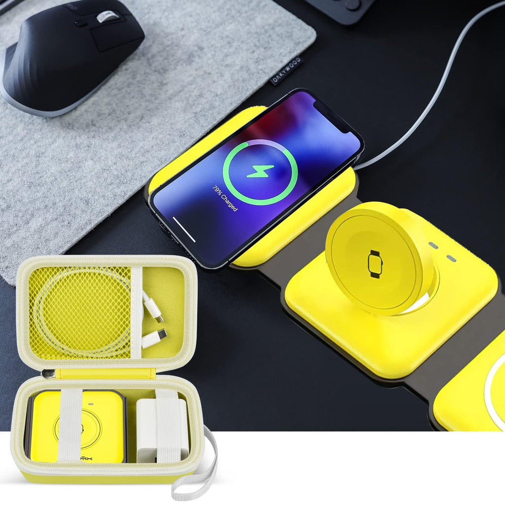 Premium Travel Organizer for Foldable 3-in-1 Magnetic Wireless Charging Station