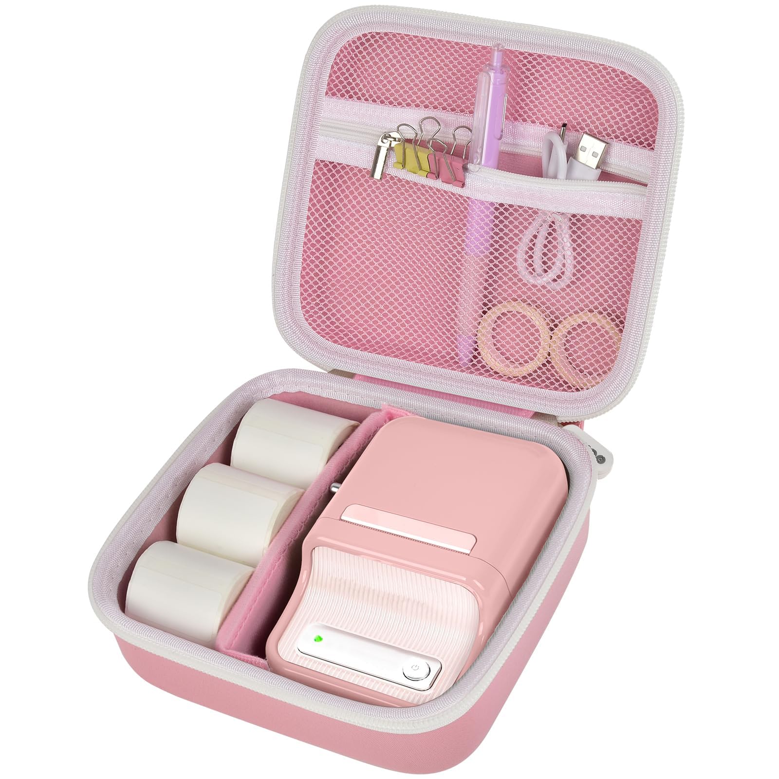 Travel Case for NIIMBOT B21 / B21 Pro / B1 Label Maker – Portable Storage Organizer for Labels and Accessories