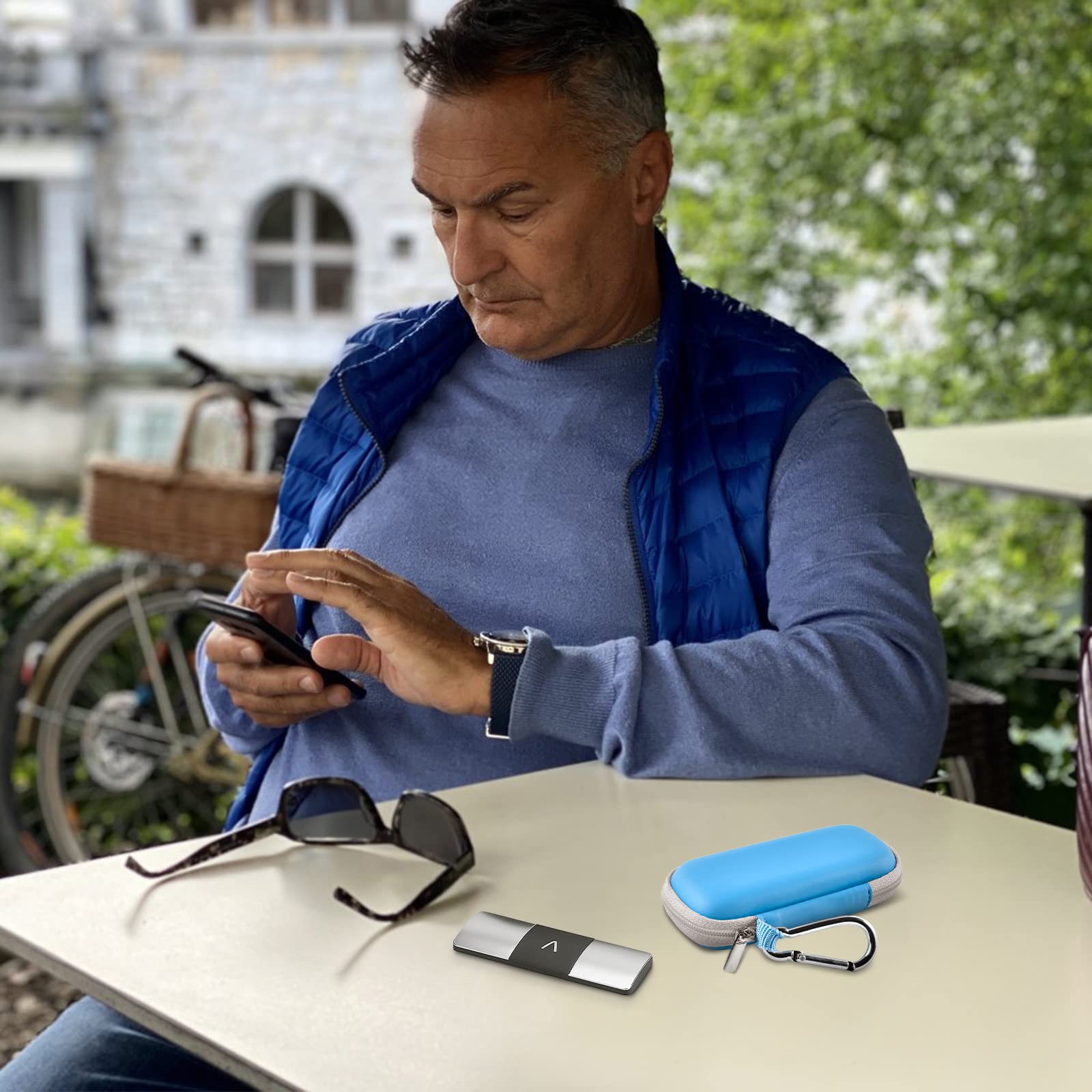 Shockproof Travel Case for KardiaMobile 6L Max – Dual EVA Protection, Use Without Removing