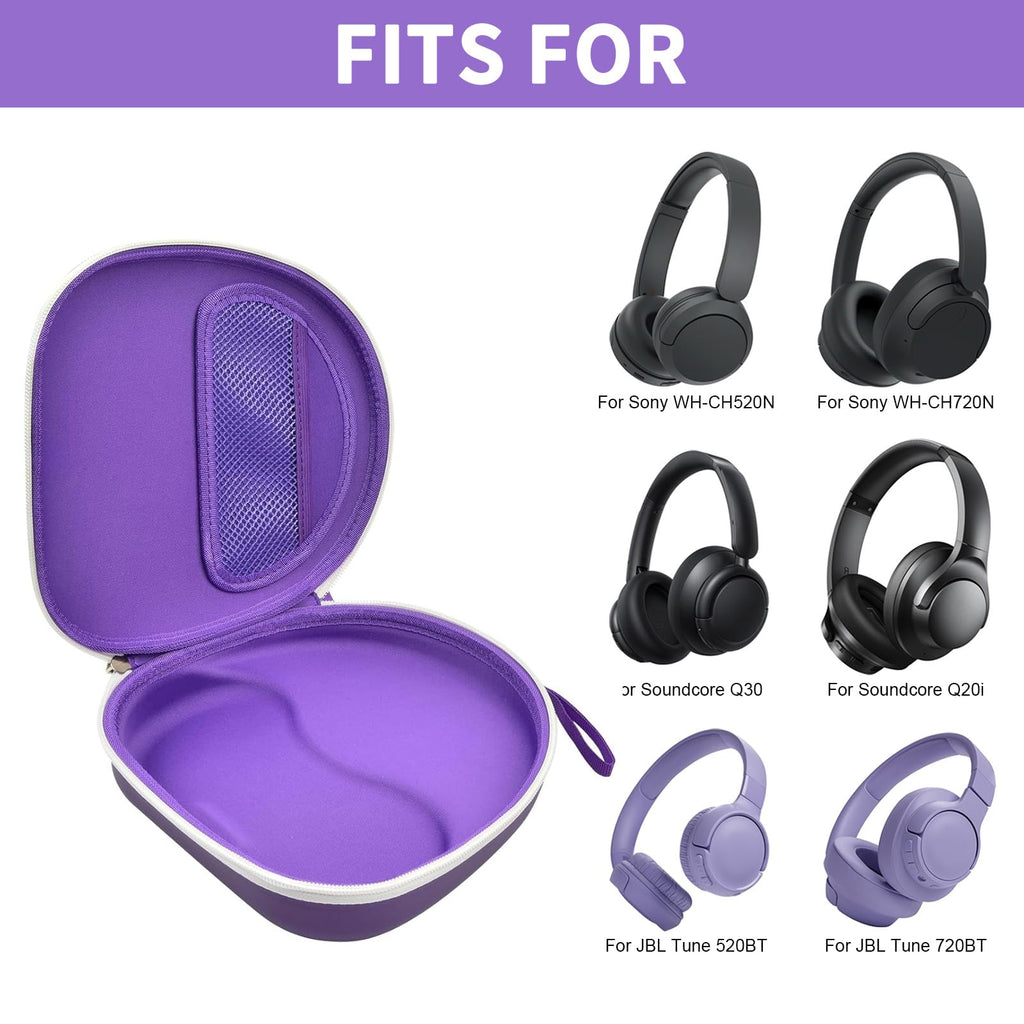 Headphone Carrying Case for Sony WH-CH720N and JBL Tune 720BT Wireless Headphones