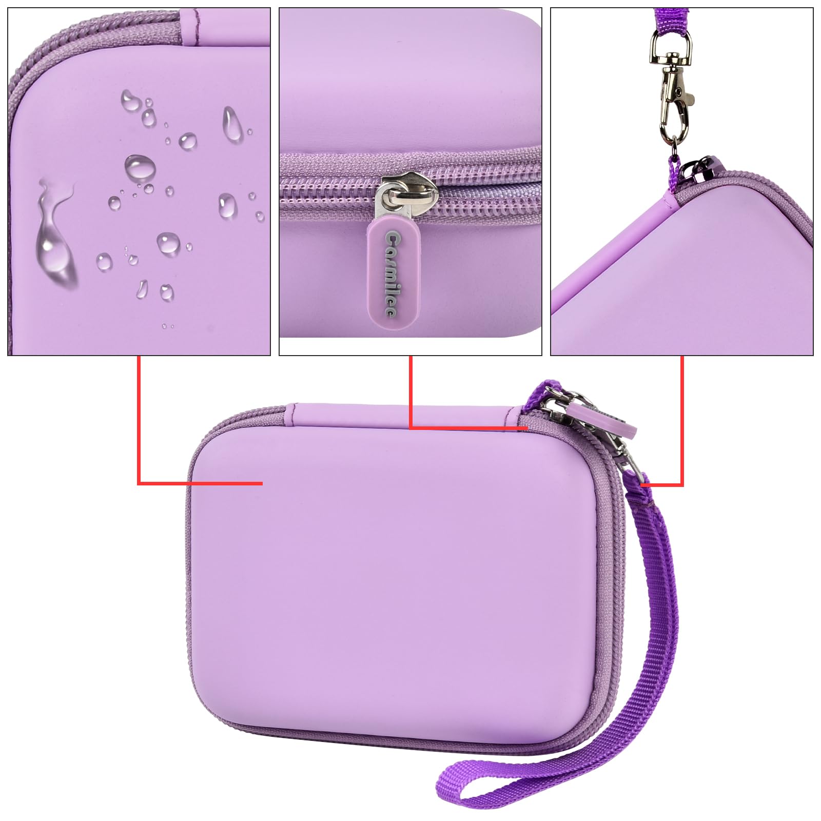 Portable Charger Case for Mini Power Bank, Hard Shell Travel Storage Bag with Cable Pocket