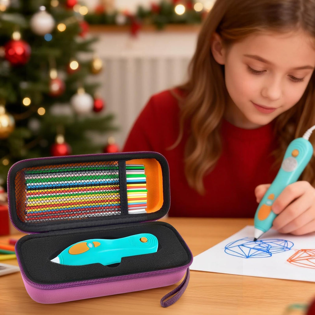 Travel Case for 3Doodler Start+ 3D Printing Pen – Portable Organizer for Pen, Filaments and Charger