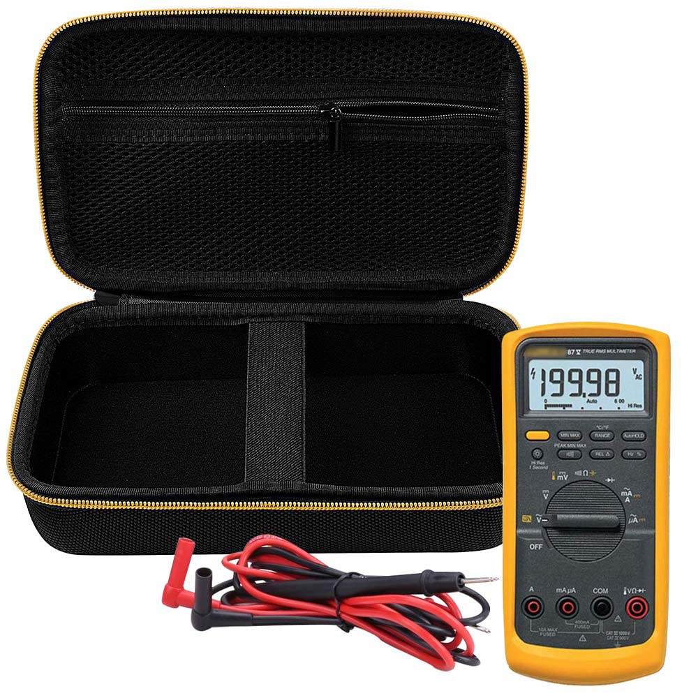 Hard Carrying Case for Fluke Digital Multimeter – Protective Travel Organizer for Meter and Test Leads