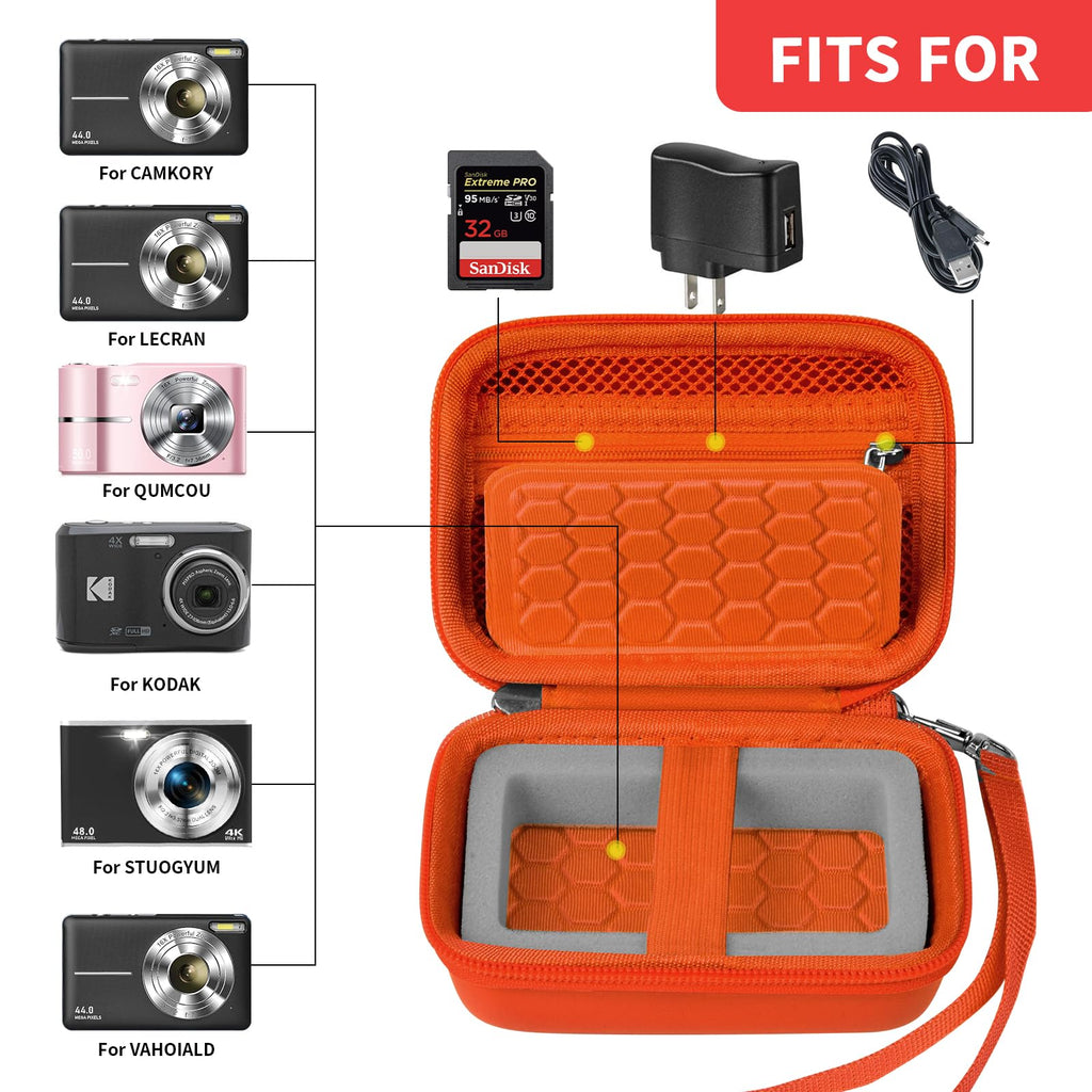 Camera Protective Travel Case For Kodak, Canon and Sony | Lightweight and Portable