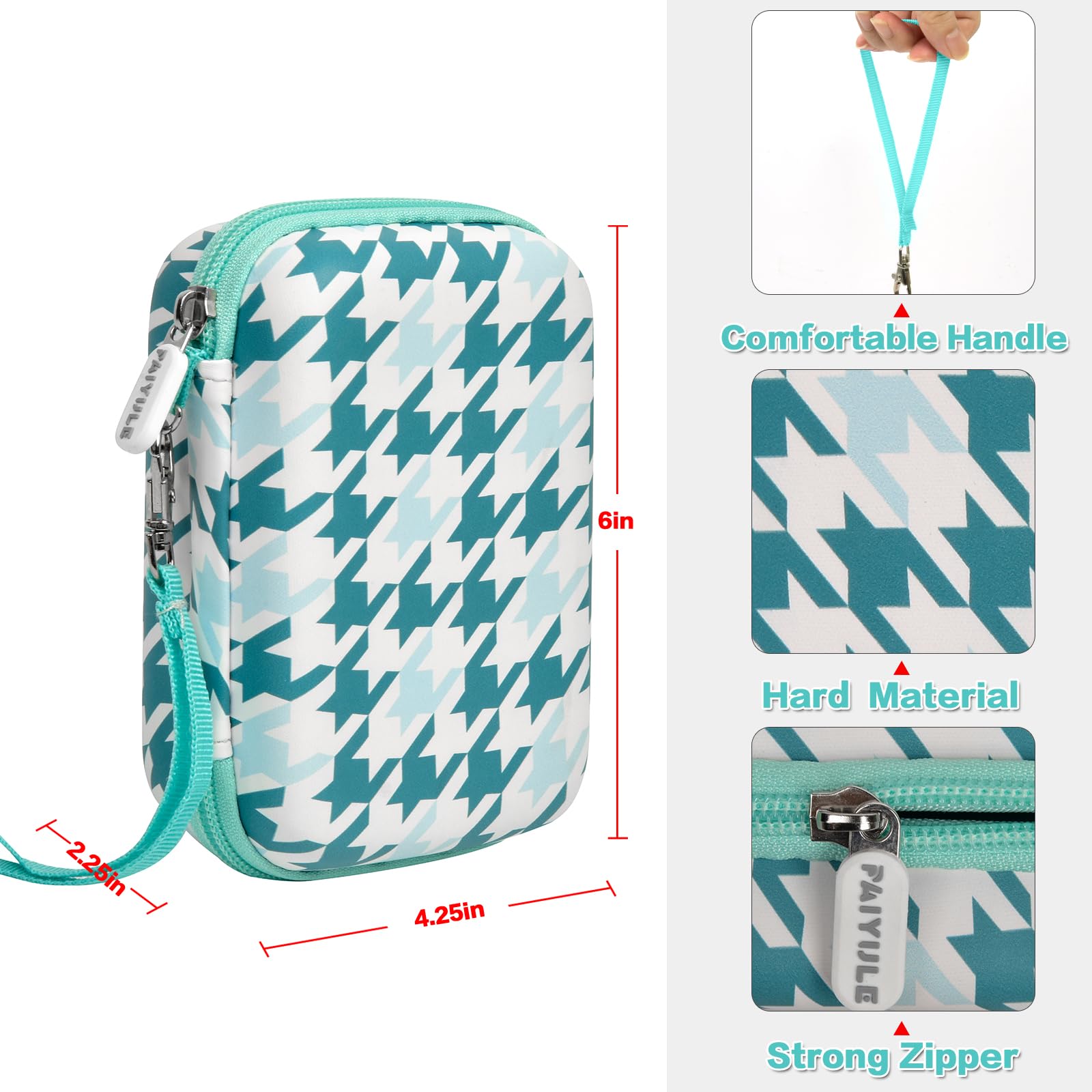 Label Maker Carrying Case Fits Phomemo, NIIMBOT and More– Protective EVA Bag with Mesh Pocket