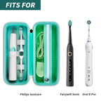 Electric Toothbrush Travel Case for Oral-B and Philips Sonicare - Waterproof Holder Bag
